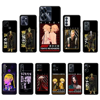 Anti-Drop minkštas telefono dėklas Realme GT Neo C55 C53 C35 C33 C21 C20 11 10 9 5G 8 7 Pro 8i C21Y GT2 animacinis filmas Tokijo keršytojų dangtelis