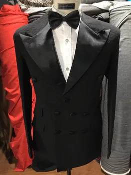 Custom Naujausias specialaus dizaino juodas žakardo mados vestuvių kostiumai Vyriškas oficialus jaunikis Slim Fit Tuxedo Prom Vyriškas švarkas Tik švarkas