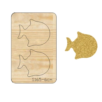Kelių dydžių žuvų dekoravimas Pjovimo štampai Amatų antspaudai die Cut Embossing Card Make Trafareto rėmo meno pjaustytuvas