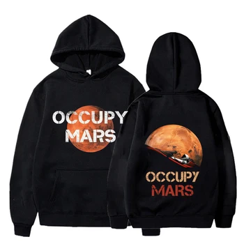 cool Space X gobtuvai užima Marso megztinį su gobtuvu juodi vyriški drabužiai vyrams Moteriški sportiniai kostiumai Džemperis