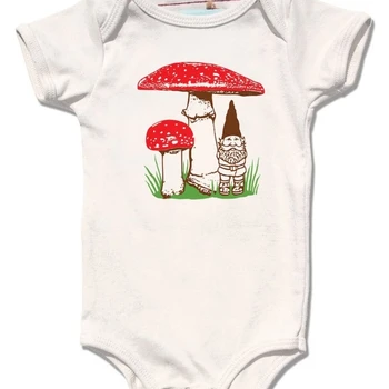 Gnome Onesie Kūdikių drabužiai Grybų smėlinukas Natūralus ekologiškas kūdikių dovanų miško dizainas Baby Boy Baby Girl Pranešimas apie nėštumą