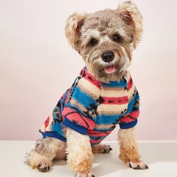 Naminių šunų gobtuvai Vilnos katės megztinis Žiemos mada Šilti drabužiai Pagrindinis Patogūs žieminiai šunų drabužiai mažiems šunims