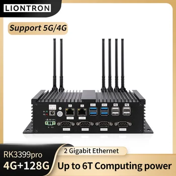 Liontron B500 5G Industrial Mini PC Dual HDMI2.0 1.8GHz 2 Gigabit Ethernet RS232 RS485 GPIO DDR4 Rockchip Embedded IoT kompiuteris