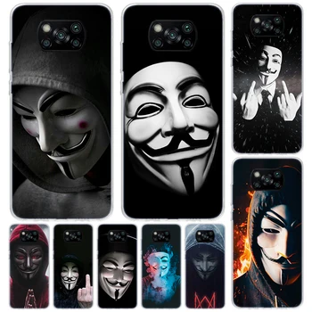 Anonymous V for Vendetta Mask Cover For Xiaomi Mi 11T 10T 9T Pro 11 Lite Phone Case 13 12 12X 10 9 8 11i 6X 5X Ultra 5G Print Co