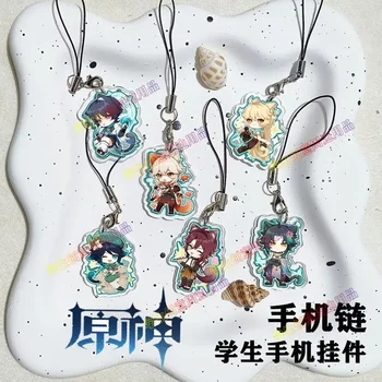 Yuanshen Anime mobiliųjų telefonų grandinės baladė Xiao Venti animacinių filmų virvės diržas Akrilo pakabukų priedai Prekių kolekcijos ekranas