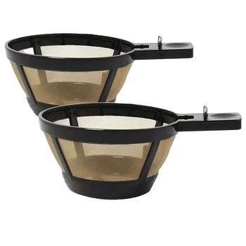 2 vnt Daugkartinio naudojimo vienos porcijos pakaitinis kavos krepšelio tirščių filtras Hamiltono 2 krypčių alaus virimo aparatui