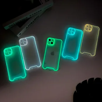 Visiškos apsaugos skysto silikono smūgiams atsparus naktinės šviesos telefono dėklas, skirtas 
