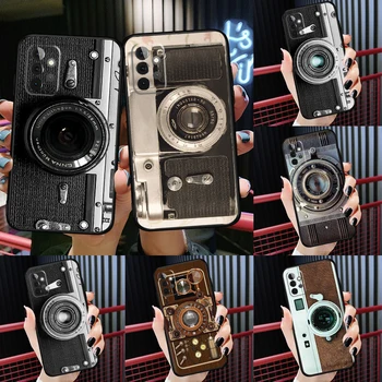 Retro fotoaparato senovinis dėklas, skirtas Samsung Galaxy A54 A34 A24 A14 A73 A53 A53 A23 A13 A52 A32 A22 A12 A51 A71 Dangtelis