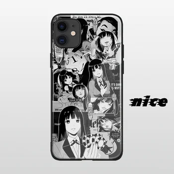 Jabami Yumeko Kakegurui Anime stiklo minkštas silikoninis telefono dėklas, skirtas IPhone SE 6s 7 8 Plus X XR XS 11 12 Mini Pro Max dangtelio apvalkalas