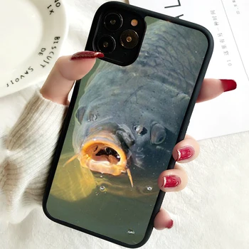 5 5S SE 2020 telefono dangtelio dėklas, skirtas iPhone 6 6S 7 8 PLUS X XS XR 11 12 13 MINI 14 PRO MAX guminiai žvejybos įrankiai Žuvis raštuota