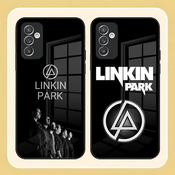 Band L-Linkin Cool P-Park telefono dėklas, skirtas Samsung A54 A52 A22 A21 A71 A73 A31 A12 A51 A14 A34 A32 A72 A30 A81 stiklinis galinis dangtelis