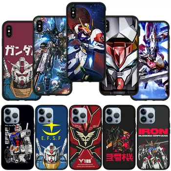 Mobilus kostiumas Gundam animacinio telefono dangtelio dėklas, skirtas iPhone 15 14 13 12 Mini 11 Pro XS Max X XR 7 8 Plus + 15+ minkštas korpusas