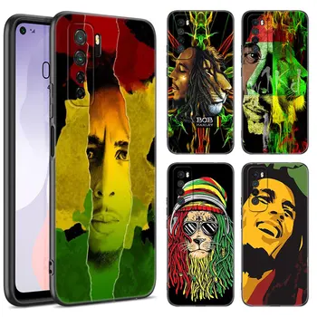 Reggae Bob Marley Juodas silikoninis telefono dėklas, skirtas Huawei Nova 8 9 10 SE 11 Ultra 12 Pro 7i 8i 11i 11E Y70 Plus Y60 Y61 Y71 Y90 Y91