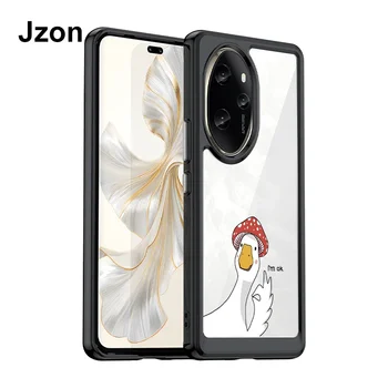 Jzon For Honor 100 Pro 5G telefono dėklas Anties stiliaus skaidrus galinio dangtelio smūgiams atsparus apsauginis apvalkalas