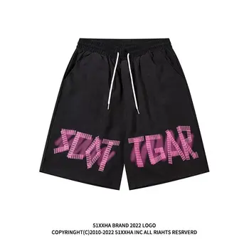Y2k šortai Casual Beach Party Hanbok Size High Waist Letter Cute Printed Sports Shorts Female Summer Male Shorts 2023 Nauja