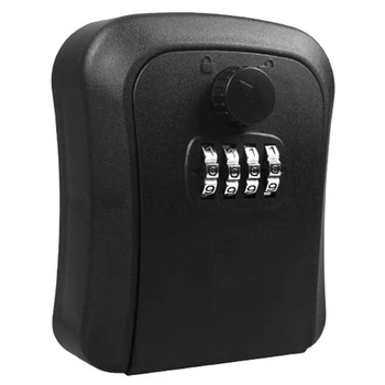 Karšta 2X raktų užrakto dėžutė, sieninė cinko lydinio raktų dėžutė Oro sąlygoms atspari 4 skaitmenų kombinacijos raktų laikymo dėžutė