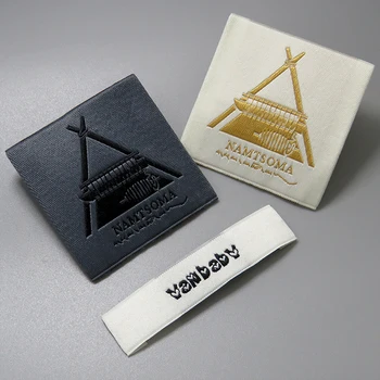 Ekologiškas perdirbimas Drabužių logotipas Kaklo audinys Atspausdintos individualizuotos drabužių etiketės