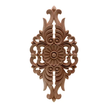 VZLX Europos dekoratyvinės medienos aplikacijos Medžio drožyba Lipdukas Namų baldai Raižytų langų durų dekoras Medinės figūrėlės Amatai 