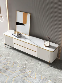 Modernus prabangaus stiliaus TV spintelė Arbatos stalo derinys Svetainė Paprasta itališka grindų spintelė