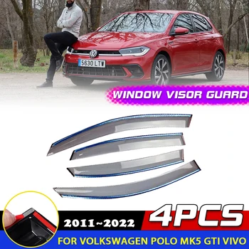 Windows skydelis Volkswagen VW Cross Polo Mk5 GTI Vivo 2011~2022 Markizės pastogės Deflektorius Lietus Antakių lipdukų priedai