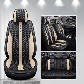 Automobiliniai sėdynių užvalkalai Pilnas komplektas universalus Hyundai Tucson Kona Ioniq i30 Ix35 i40 Elantra Accent i20 Auto Leather aksesuarai