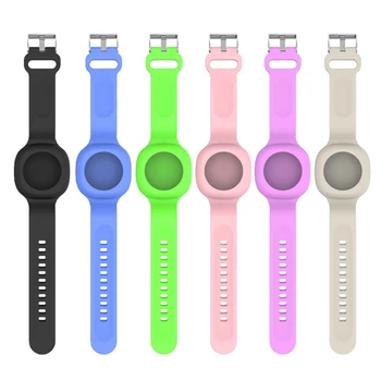 Anti-lost Braceletsfor SmartTag Soft Silicone Wristband Watch Band Vandeniui atsparus apsauginis korpuso dangtelio laikiklis reguliuojamas