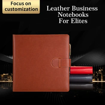 Business A5 Square PU Leather Hardcover Waterproof Blank Journal Diary Notebooks Planner Sketchbook For Drawing