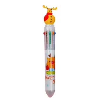 Kelių spalvų rašiklis Tušinukas Kalėdiniai ištraukiami linksmi rašikliai Kalėdinis tušinukas Daugiaspalvis studentams ir mokykliniams reikmenims