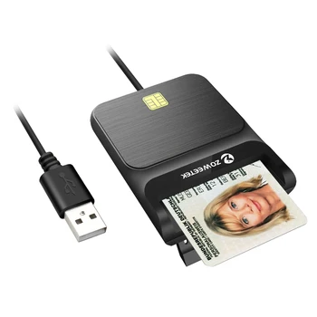 Naujas Zoweetek EMV USB kontaktų lustinis intelektualiųjų kortelių skaitytuvas, skirtas DNI ID IC kortelei
