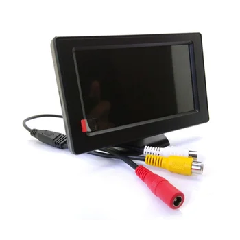4.3Inch LCD galinio vaizdo monitorius automobilio galinio vaizdo kamera Atbulinės eigos parkavimo sistemos rinkinys Vandeniui atsparus naktinis matymas Atbulinės eigos atsarginė kopija