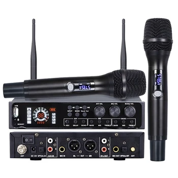 Belaidžio mikrofono sistema Vieno belaidžio mikrofono rinkinys UHF profesionalus dinaminis mikrofono metalas karaokės namų bažnyčiai