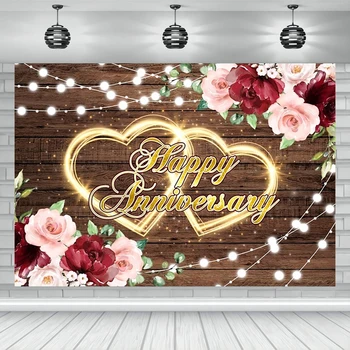 Su jubiliejumi Medinis fonas Gėlių rožė Vestuvių metinės Vestuvių dušas Vakarėlio dekoracijos Foto žiedas Meilės fotografija