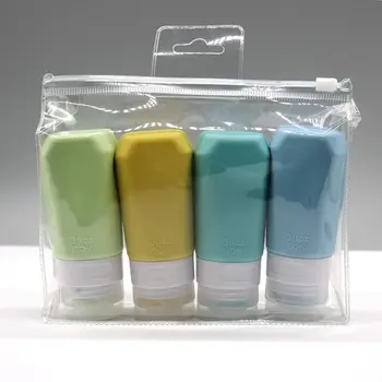 Silikono kvadratinių porcijų rinkinys Porcijų išdavimo buteliukai Nauja kosmetikos dozavimo pakuotė kelionėms