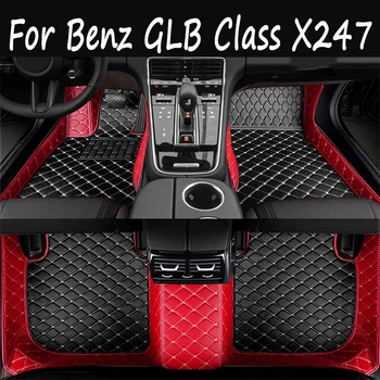 Automobiliniai grindų kilimėliai Mercedes Benz GLB klasei X247 Penkios sėdynės 2019 2020 2021 2022 Custom Auto Foot Pads Kilimų priedai