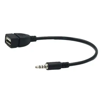 3.5mm garso adapteris Vyriškas į USB garso lizdo adapterio keitiklio kabelis AUX garso kištukas didelio tikslumo automobilinio stereofoninio lizdo kabeliai USB