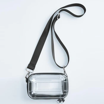 Moteriškas kryžminis krepšys Skaidrus kompiuteris Kosmetikos krepšys Dizaino lagaminas Užtrauktukas Pečių pasiuntinio krepšiai Skalbti mini makiažo krepšiai