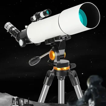 80500 Profesionalus HD refrakcinis astronominis teleskopas 80mm raudonų taškų ieškiklis priartinimo teleskopas kosminiam Mėnulio plokštumos teleskopui