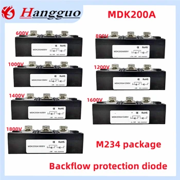 200A anti-backflow diodas MDK200-16 MDK200A 600V 800V 1000V 1600V 1800V nuolatinės srovės grandinės anti-backcharge diodo modulis M234 paketas
