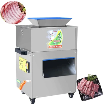 Aukštos kokybės automatinė paukštienos mėsa Jautienos pjaustymas Žuvies pjaustymo mašina Šaldyta mėsos pjaustyklė 1,5-3cm Vištienos kubelis Mėsos kotletas