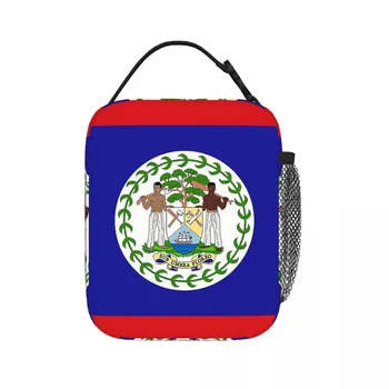 Belizo vėliavos dovanos, lipdukai ir produktai Izoliuoti pietų krepšiai nešiojami iškylų krepšiai Terminis pietų tote moterims Darbo vaikų mokykla