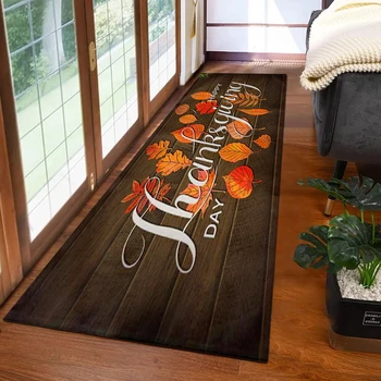 Rudens moliūgų rudens prieškambario bėgiko kilimėliai Namų dekoro kilimas svetainei Neslidus miegamojo grindų kilimėlis Skalbykla Plotas Kilimėliai