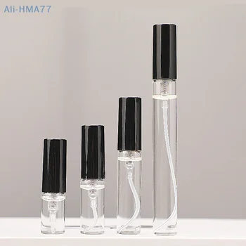 1Pcs 2ml 3ml 5ml 10ml Mini nešiojamas kvepalų buteliukas purškiamas pakartotinai užpildomas kosmetikos pavyzdys stiklo išpilstymas tuščias indas
