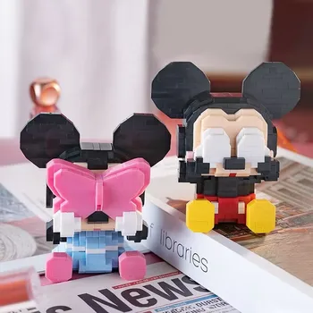 Disney Peliuko Mikio animacinis filmas Animacija Kūrybinė mažytė dalelė surinkta statybinio bloko lėlė Kawaii kambario dekoravimas Vaikų žaislas