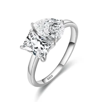 2023 Sausis Colloction sidabriniai žiedai moterims Perlas Asimetrinis meilės piršto žiedas Reguliuojami papuošalai SmartBuy