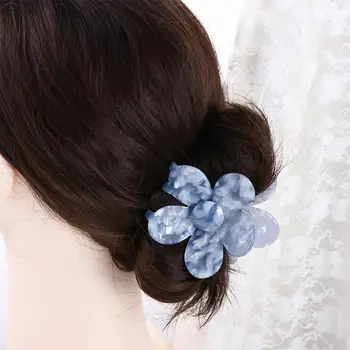 Galvos apdangalai Vintage Mergaitėms Gėlių acetatas Plaukų užsegimas Korėjos ryklio spaustukas Ponytail laikiklis Moterų plaukų nagai Plaukų kirpimas