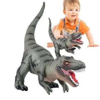 Realistinės dinozaurų figūrėlės Tyrannosaurus Rex simuliacija Skambanti figūra Rankomis dažytas dinozaurų žaislinis ornamentas staliniams kompiuteriams Sodai
