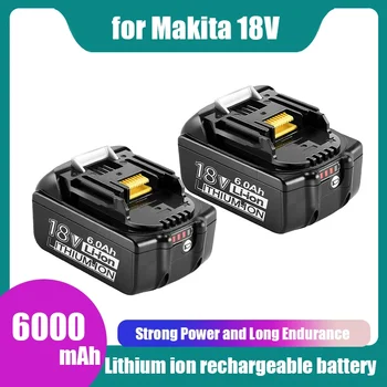 skirta Makitai 18V 6000mAh įkraunamų elektrinių įrankių baterija su LED ličio jonų keitimu LXT BL1860B BL1860 BL1850 BL1830