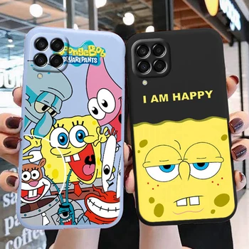 Funny SpongeBob SquarePants Telefono dėklas, skirtas Samsung Galaxy M33 M 33 mielas animacinis filmas Patrick Star minkštas silikoninis TPU spausdinimo galinis dangtelis
