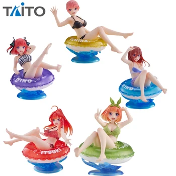Sandėlyje Originalios TAITO Aqua Float Girls The Quintessential Quintuplets Nakano Ichika/Miku/Itsuki Figūrinė anime modelio lėlių dovana