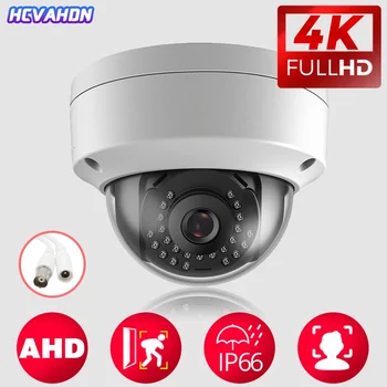 4K AHD kamera IR LED 50M IR atstumo naktinis matymas Baltas vidinis lauko vaizdo stebėjimo kupolas 8MP apsauga 